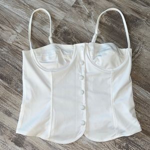 White corset going out top